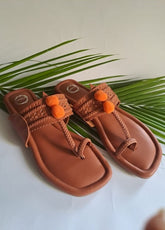 Tan Brown Flat Kolhapuri