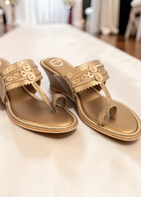 Antique Wedge Heels Kolhapuri