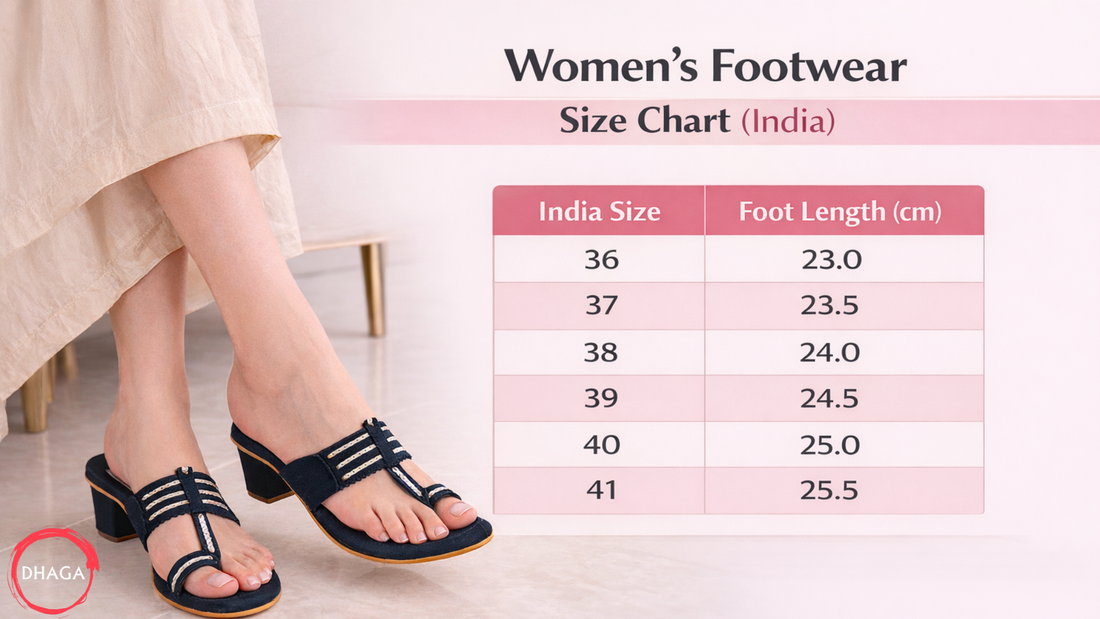 What is Women Footwear Size Chart in India?