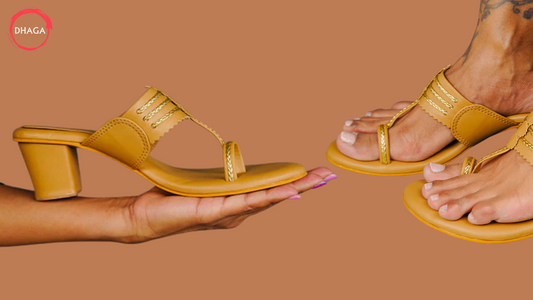 The Rise of Kolhapuri Chappal with Heels in Contemporary Fashion