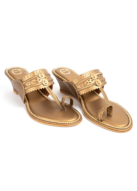 Antique Wedge Heels Kolhapuri