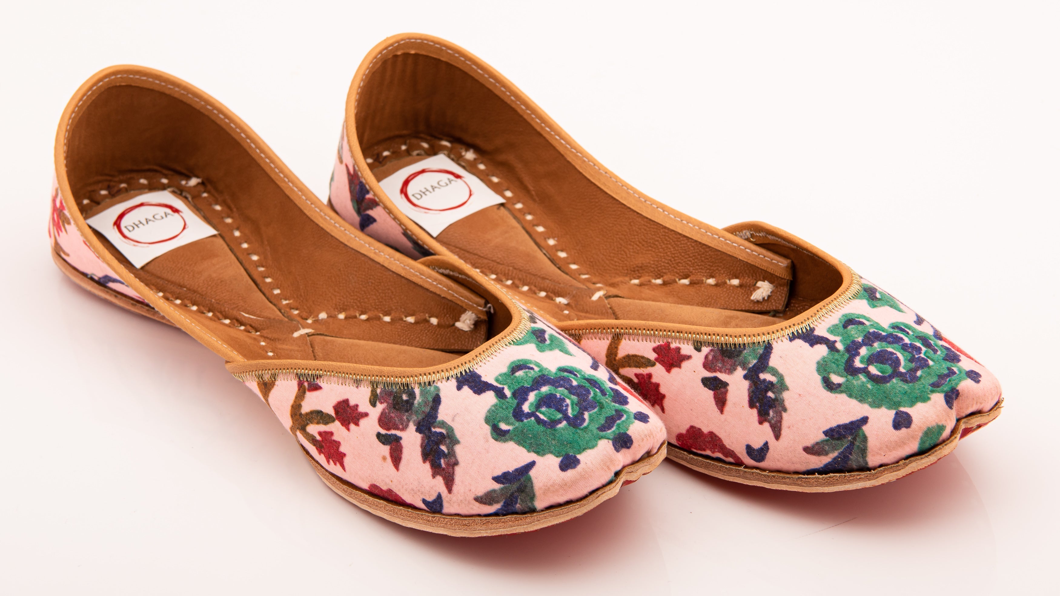 Kashmiri - Pink Flower jutti