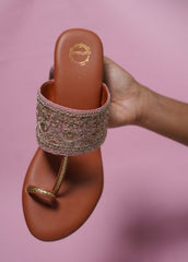 Adaah, Embroidered Block Heel Kolhapuri