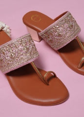 Adaah, Embroidered Block Heel Kolhapuri