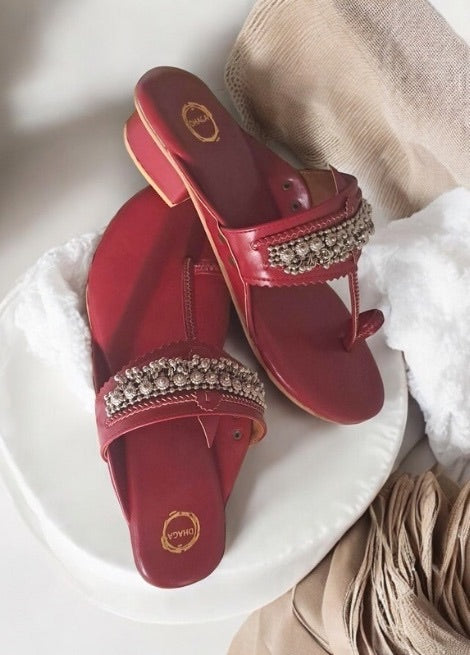 Rajwada Red - Maroon Kolhapuri