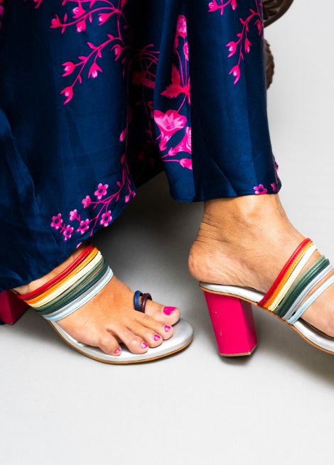 Rang - Multi color Block Heel