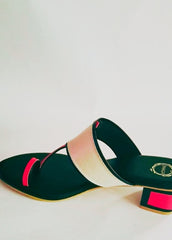 Urban Pop - Bold color  Block Heel Kolhapuri