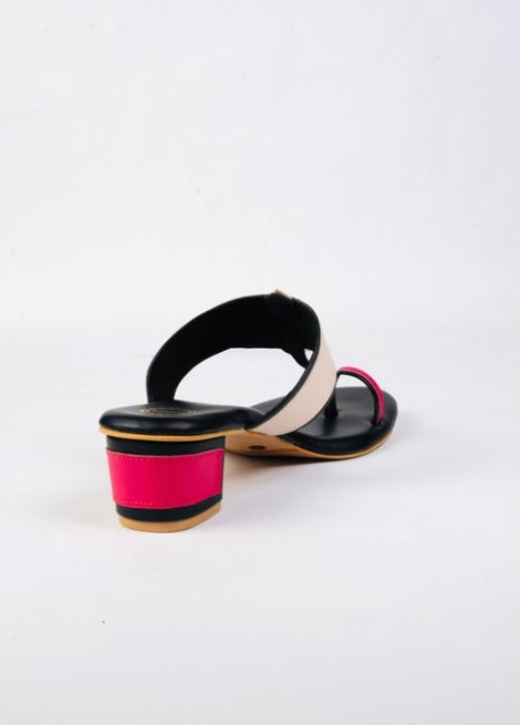 Urban Pop - Bold color  Block Heel Kolhapuri