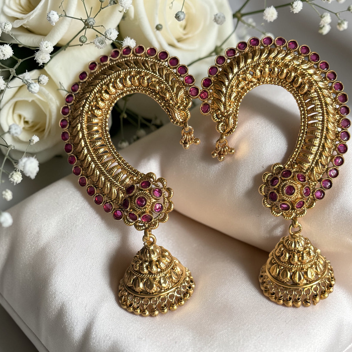 Ruhani Jhumka Statement Earrings