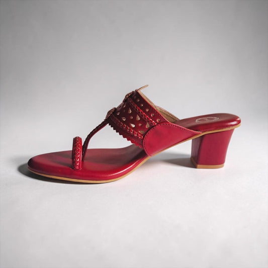 Maroon Block heels