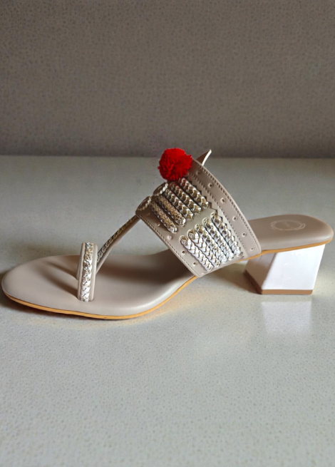 Aafreen - Grey Block heels