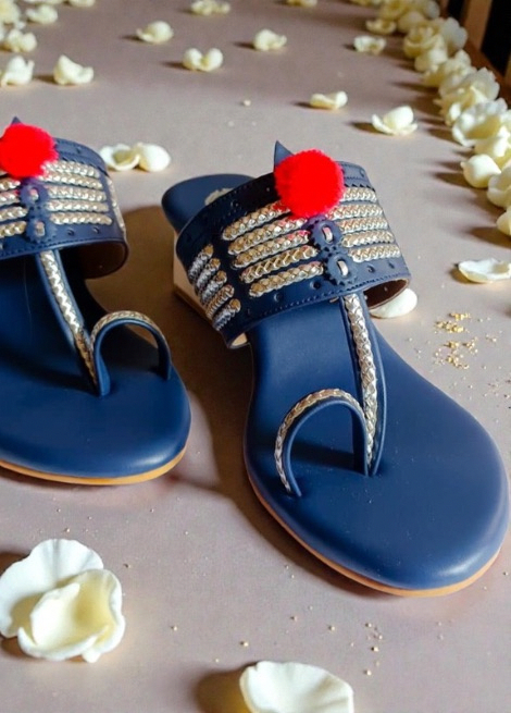 Women Blue embellished Block heel