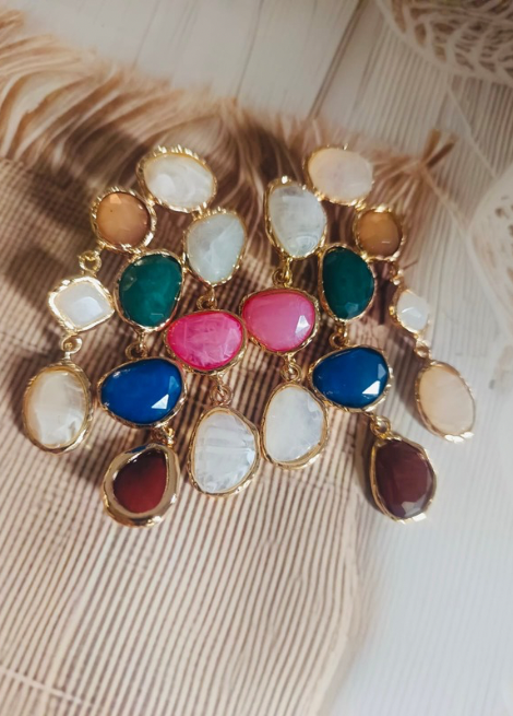 Multicolor Gemstone earrings - Mystic Garden earring