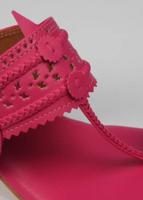 Fuschia Block Heel