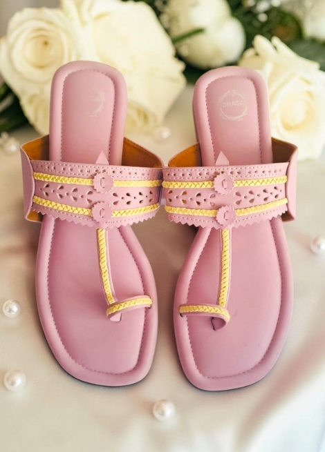 Blush Bloom - Purple Flat Kolhapuri
