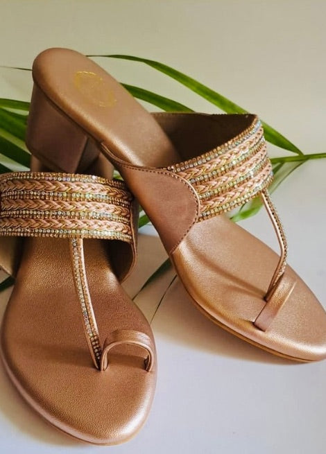Noorani Blush - Rose gold Heel