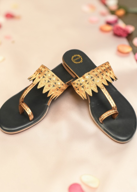 Dhaga Meher Flats - Black Kolhapuri