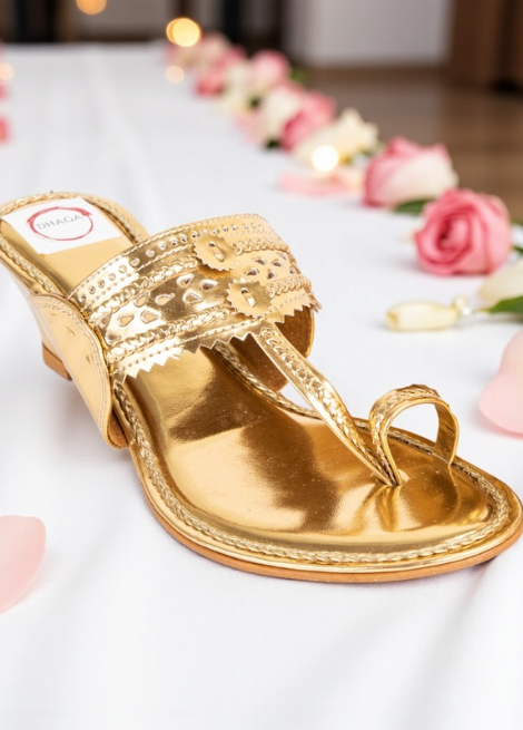 Gold Wedge Heels