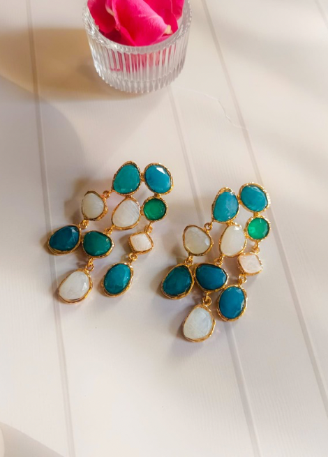 Light weight Stone earring - Ocean Muse Drops