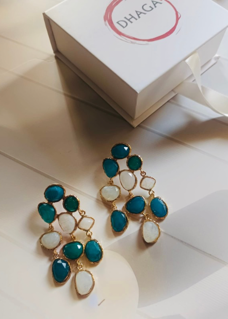 Light weight Stone earring - Ocean Muse Drops